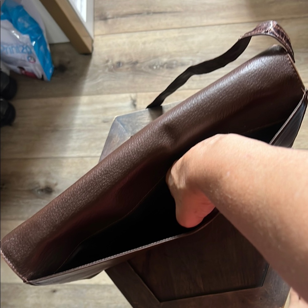 🛑 1 hour sale. Valentino Garavani, Brown Leather Shoulder Bag, 100% authentic - Picture 4 of 16